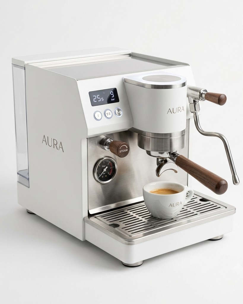 Munich chrome espresso machine